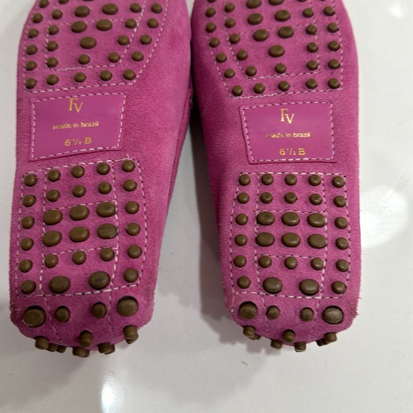 France’s Valentine Charlie Loafer pink suede drivers size 6 1/2 - Picture 9 of 10